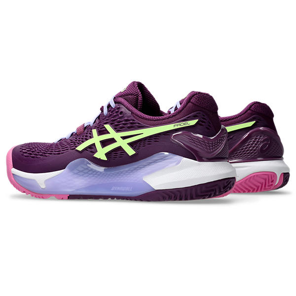 Asics Gel Resolution 9 Padel Deep Mauve/Lime Green