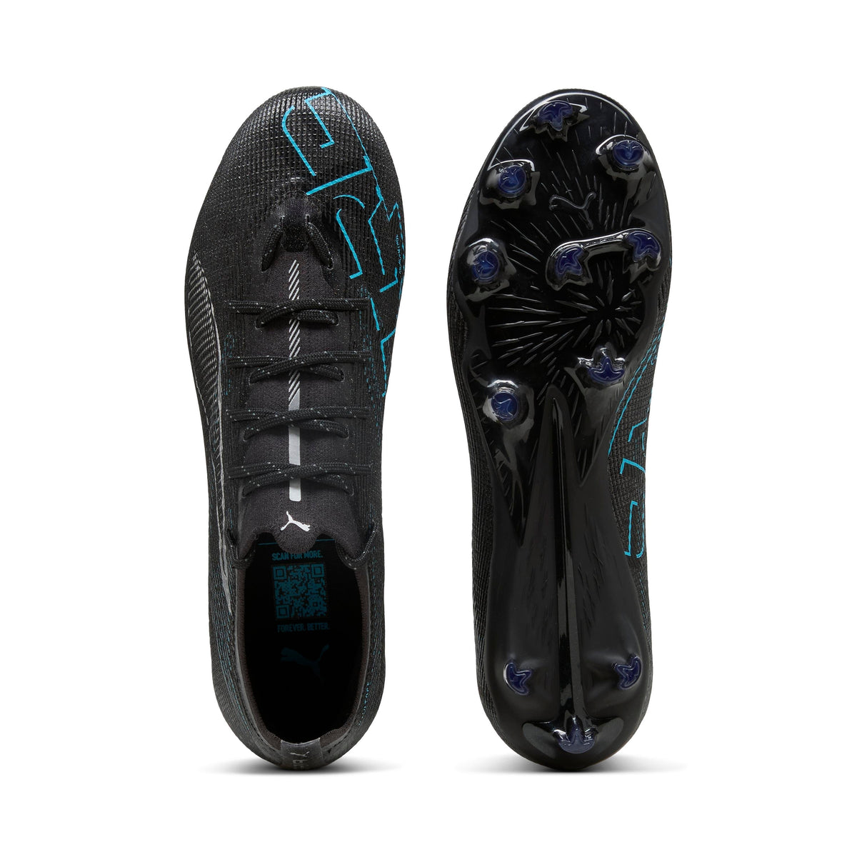 Puma Ultra 5 PRO FG/AG Black Silver-Bright Aqua