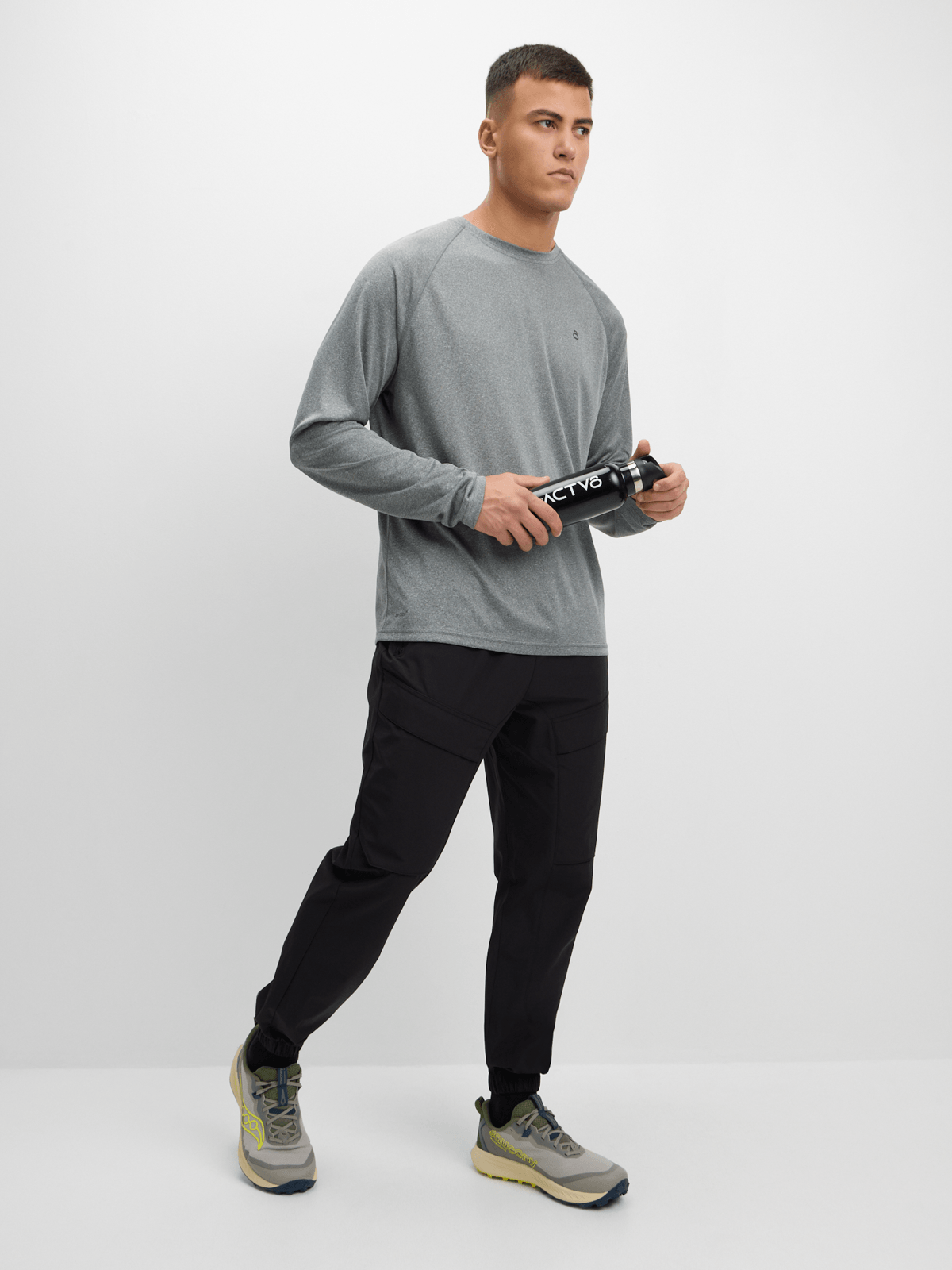 TS Men's Agility Cargo Black Trackpants: Flexible, Durable, Multi-Pocket Training Pants