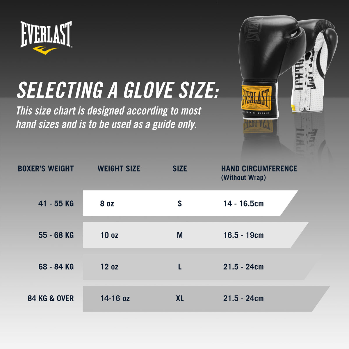 1910 PRO SPARRING LACED LEATHER TRAINING GLOVES - BLACK &amp; WHITE