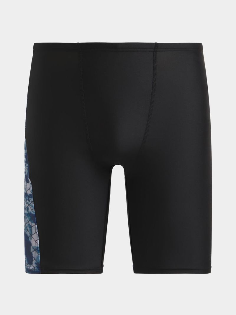 Men&#39;s Performance Panel Swim Jammer with Geometric Print, Quick-Dry, Comfortable Fit