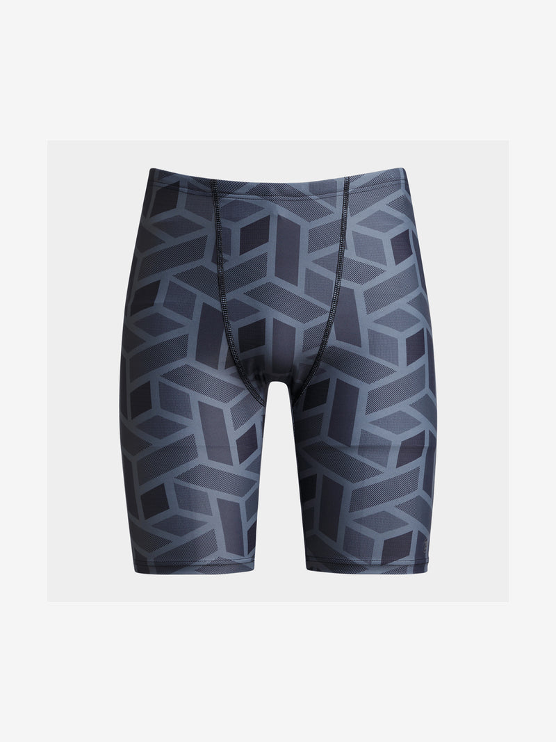 TS Men&#39;s All-Over Print Grey Swim Jammer - Durable, Stylish Performance Swimwear