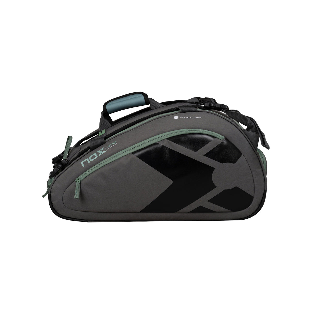 NOX AT10 Team Padel Bag - Grey/Green - Cover