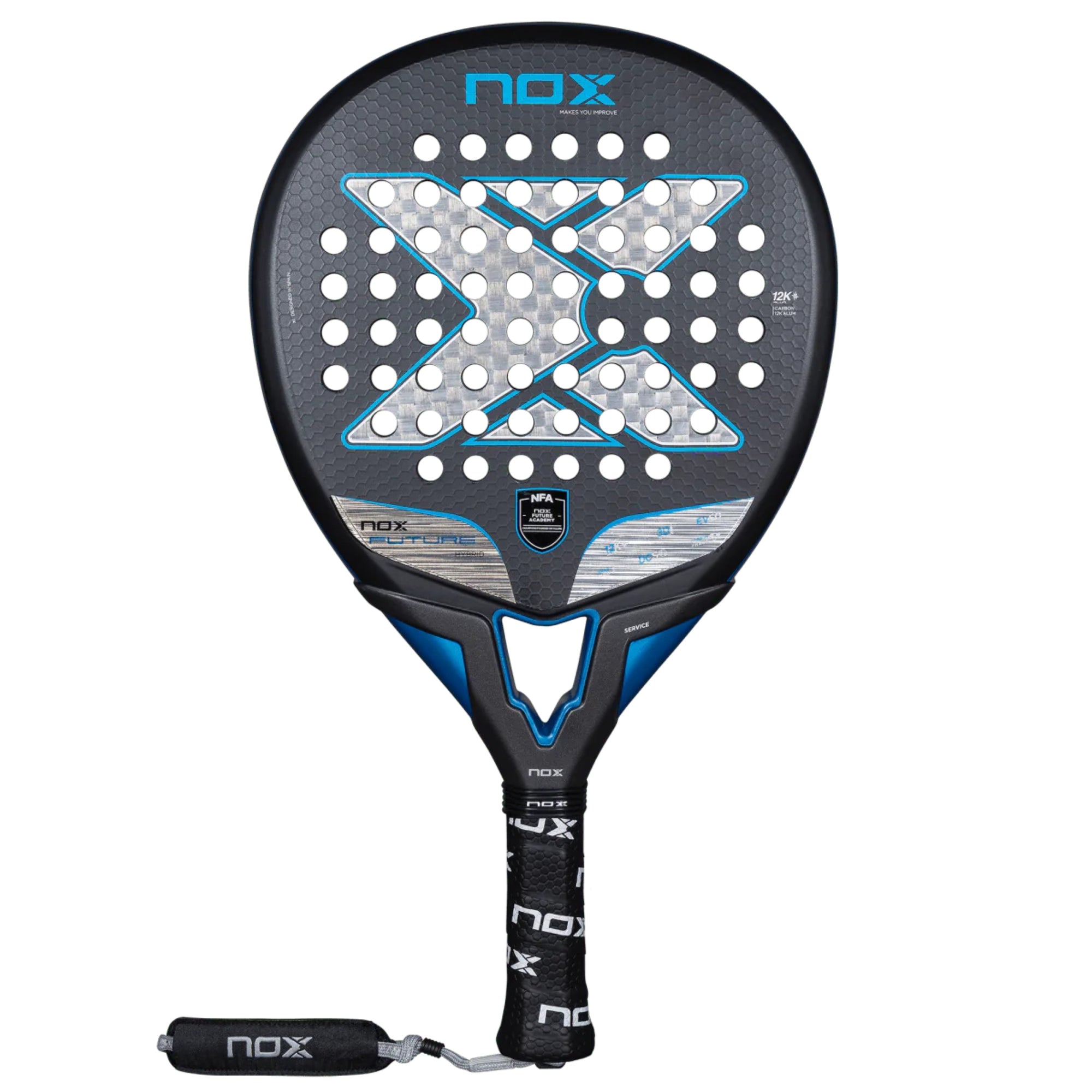 NOX Future Series Hybrid 12K Alum Padel Racket - Face