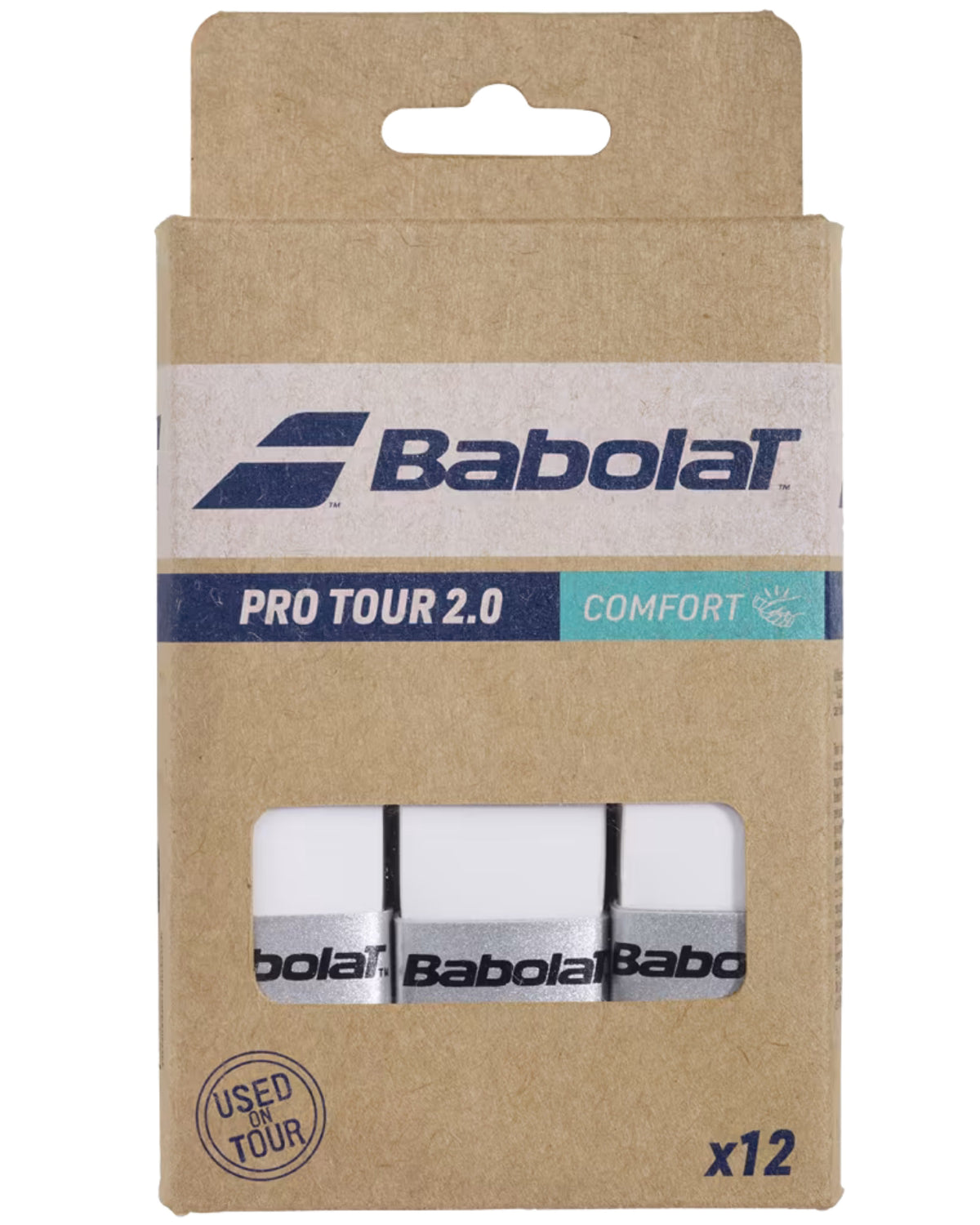 Babolat Pro Tour 2.0 White Padel Overgrips - 12 Pack - Cover