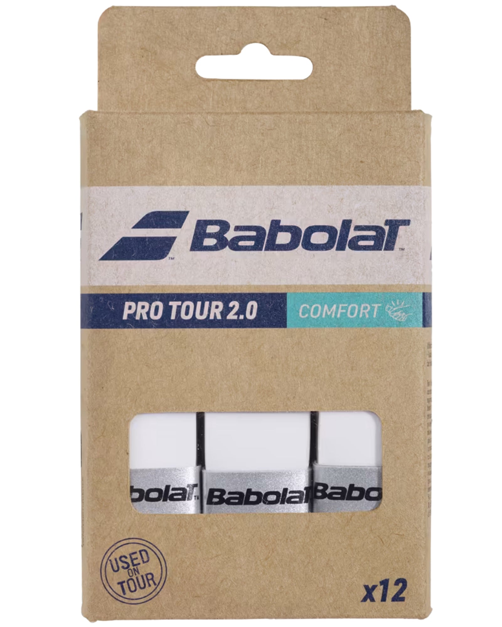 Babolat Pro Tour 2.0 White Padel Overgrips - 12 Pack - Cover