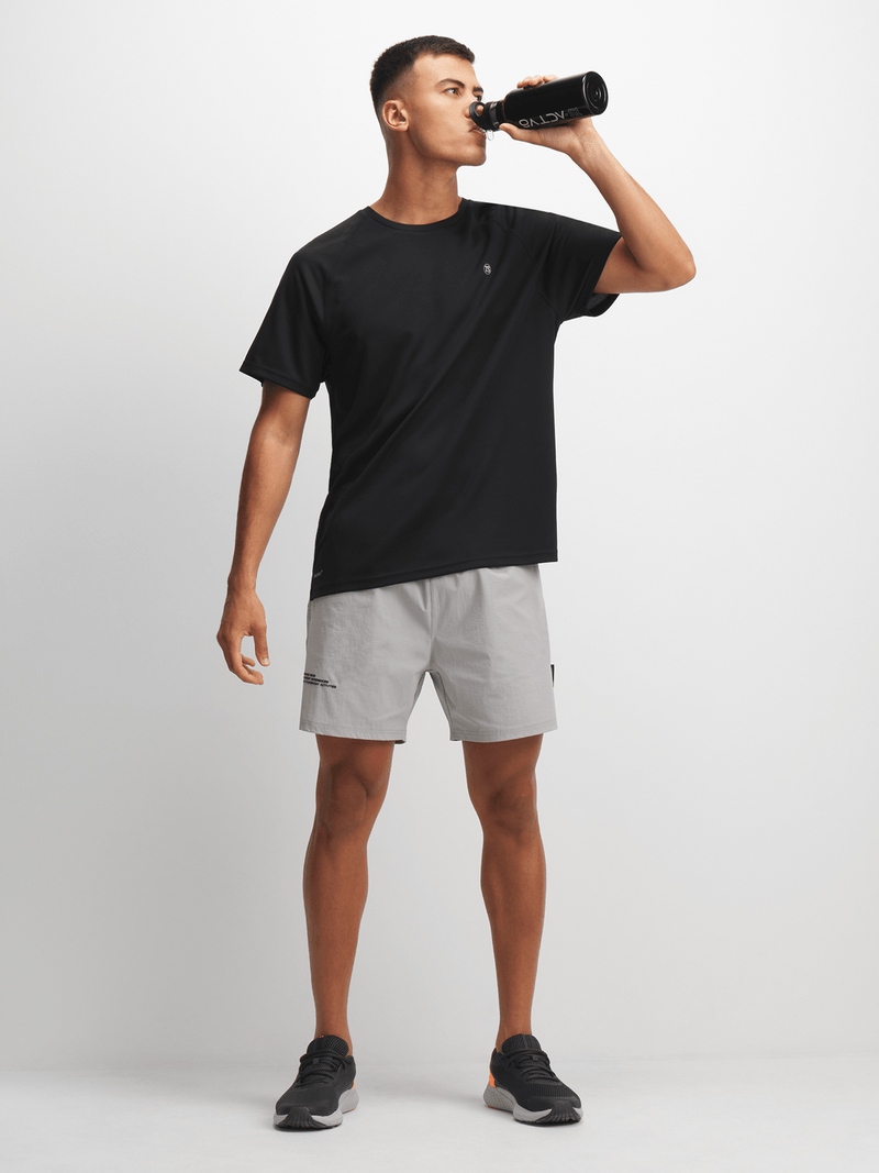 Men&#39;s Dri-Tech Black Performance T-Shirt: Moisture-Wicking, Reflective, Chafe-Reducing Activewear Top