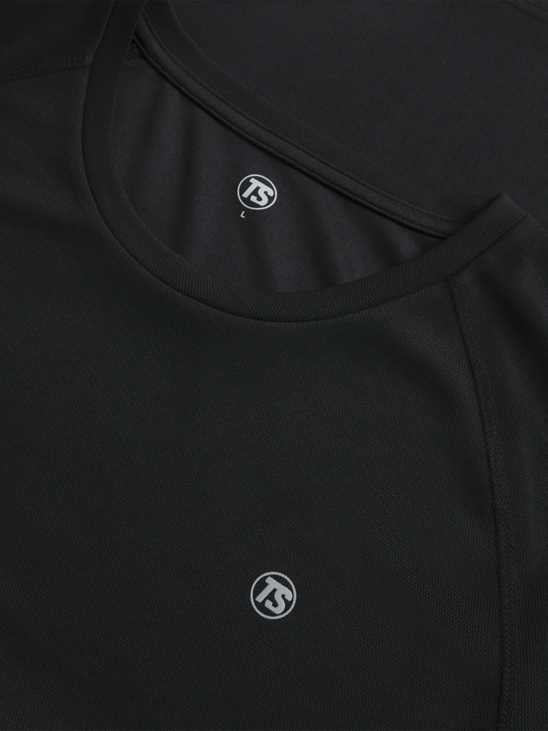 Men&#39;s Dri-Tech Black Performance T-Shirt: Moisture-Wicking, Reflective, Chafe-Reducing Activewear Top