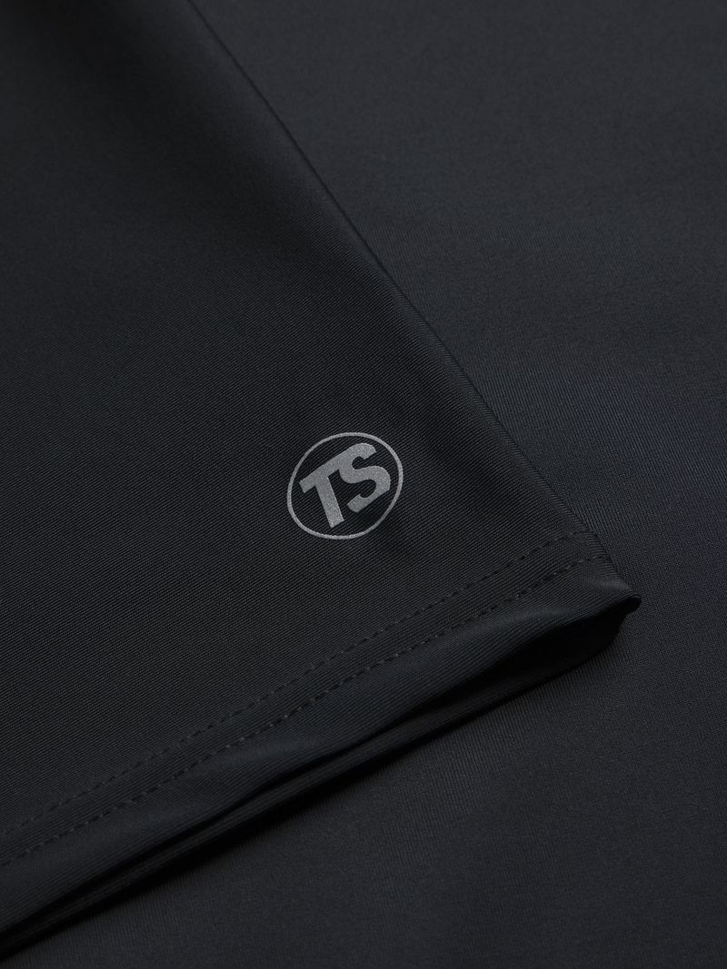 TS Men&#39;s Grey Black Short Sleeve Rash Vest – UV Protection Water Sports