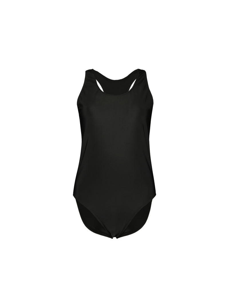 TS Women&#39;s Classic Black Mesh Racerback Full Piece Swimsuit with Support