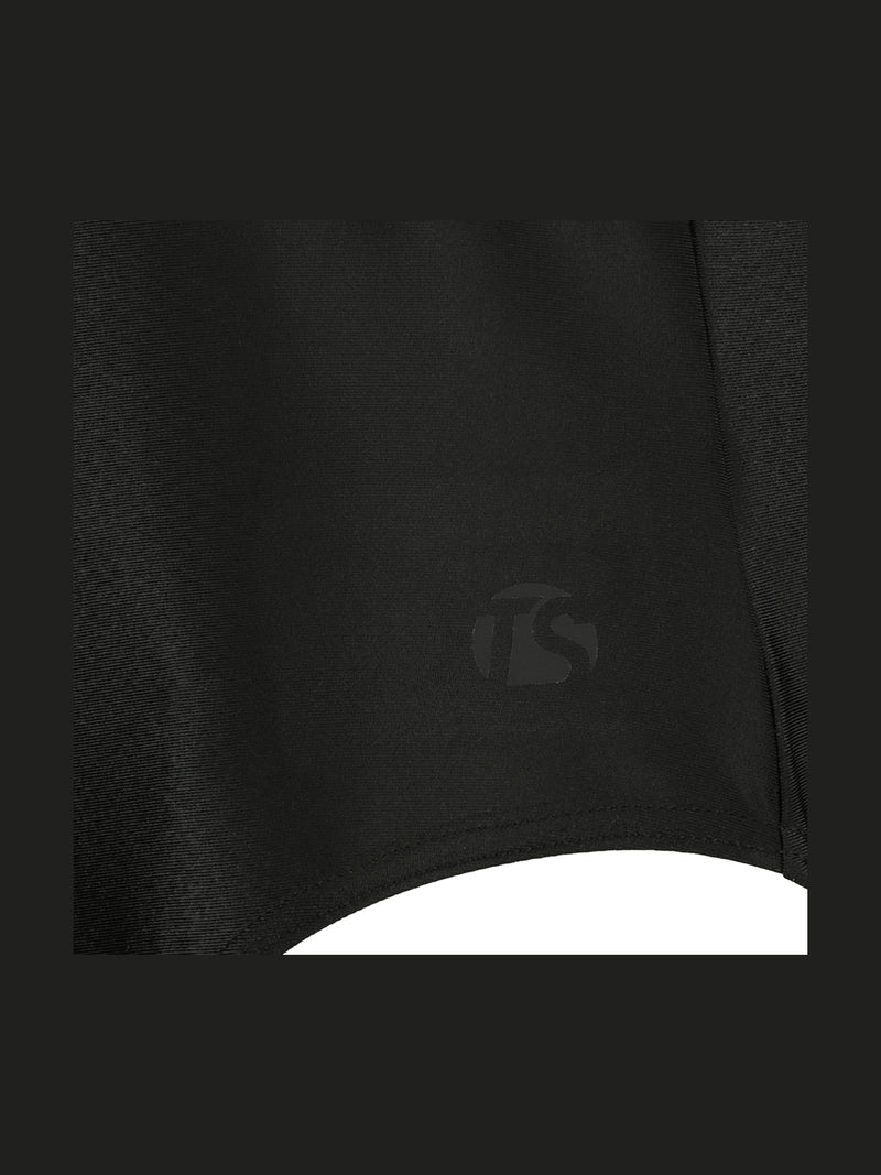 TS Women&#39;s Classic Black Mesh Racerback Full Piece Swimsuit with Support