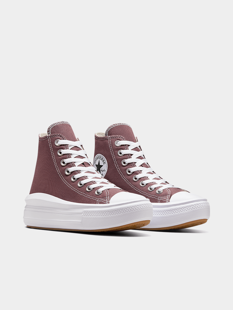 Converse Women&#39;s Chuck Taylor All Star Move Platform Sneakers - Brown White Elevated Style