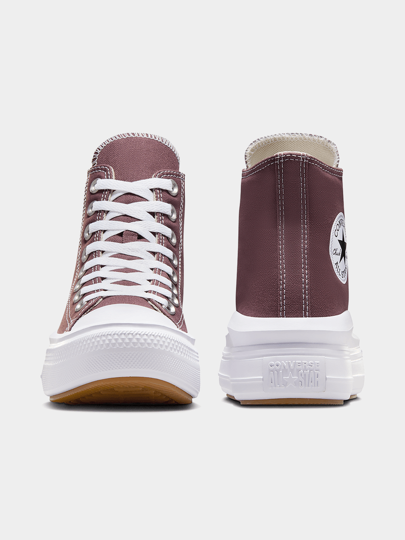 Converse Women&#39;s Chuck Taylor All Star Move Platform Sneakers - Brown White Elevated Style