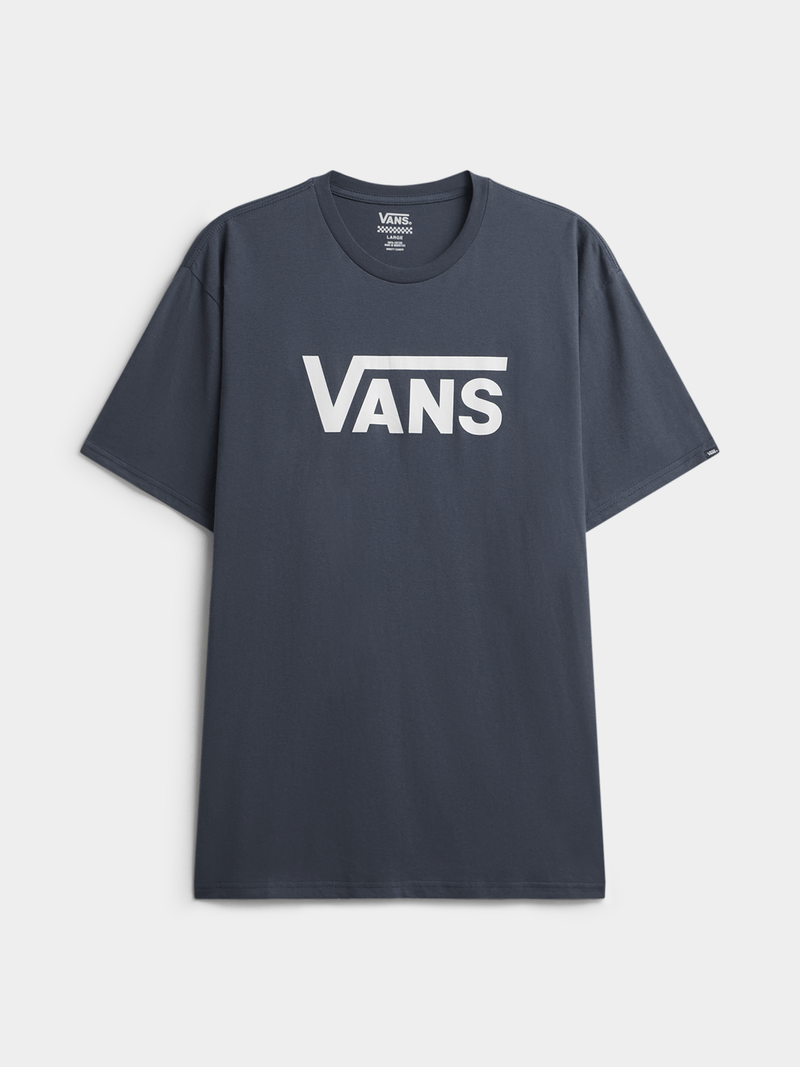Vans Men&#39;s Classic Indigo Marshmallow Short Sleeve Crew Neck T-Shirt