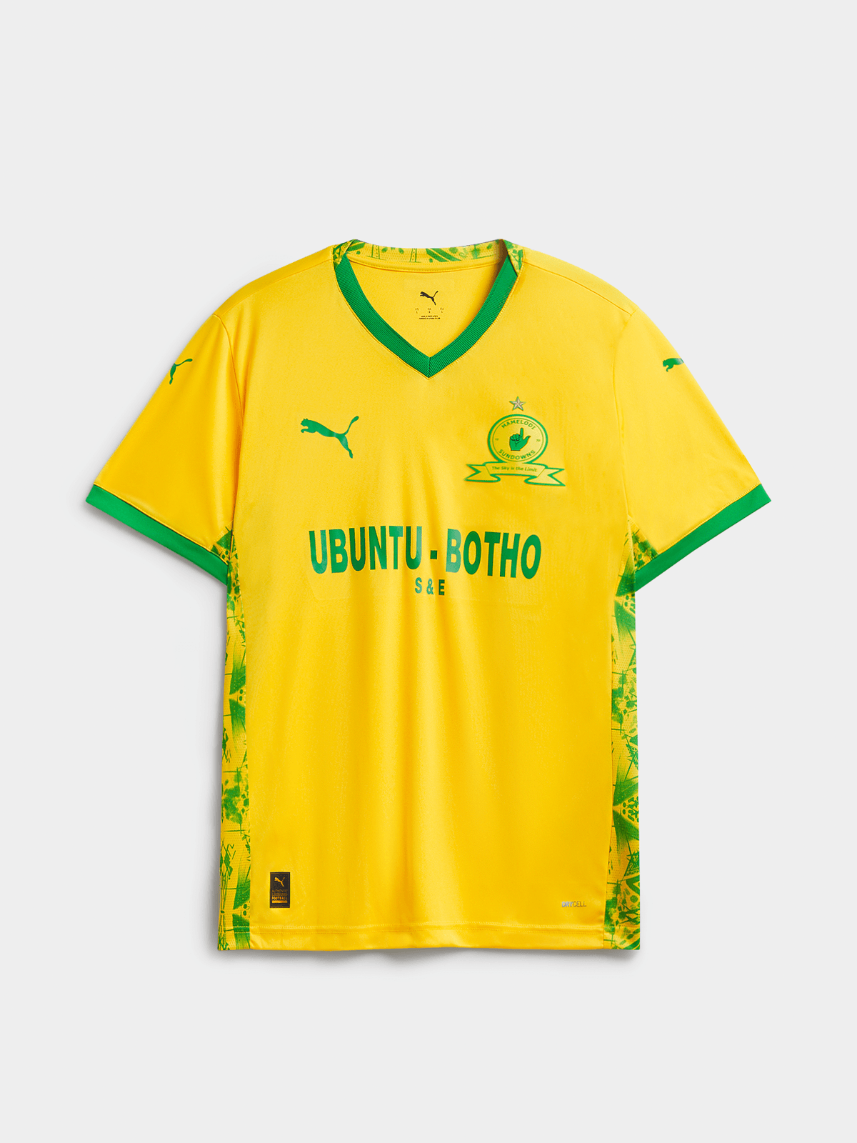Puma Men&#39;s Mamelodi Sundowns Home 25/26 Yellow Stadium Football Fan Jersey