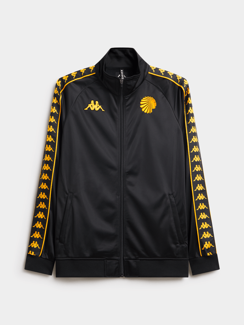 Kappa Kaizer Chiefs 222 Banda Annistony Black Yellow Jacket - Stylish Track Jacket
