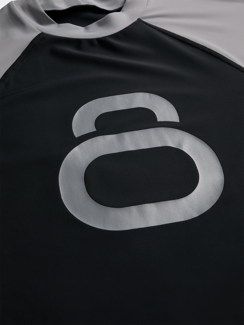 TS KB Men's Quick-Dry Grey/Black Rash Vest: Ultimate UV Protection for Water Sports