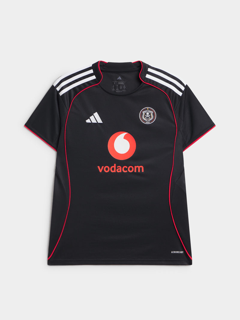 Adidas Women&#39;s Orlando Pirates Home Soccer Jersey 25/26 - Black/Red Stadium Kit