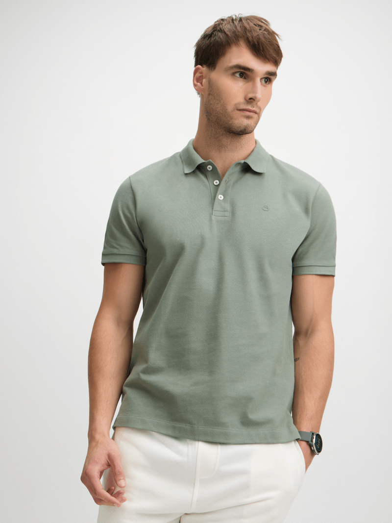 Men&#39;s Everyday Sage Pique Cotton Polo Shirt: Comfortable Regular Fit Golfer Top