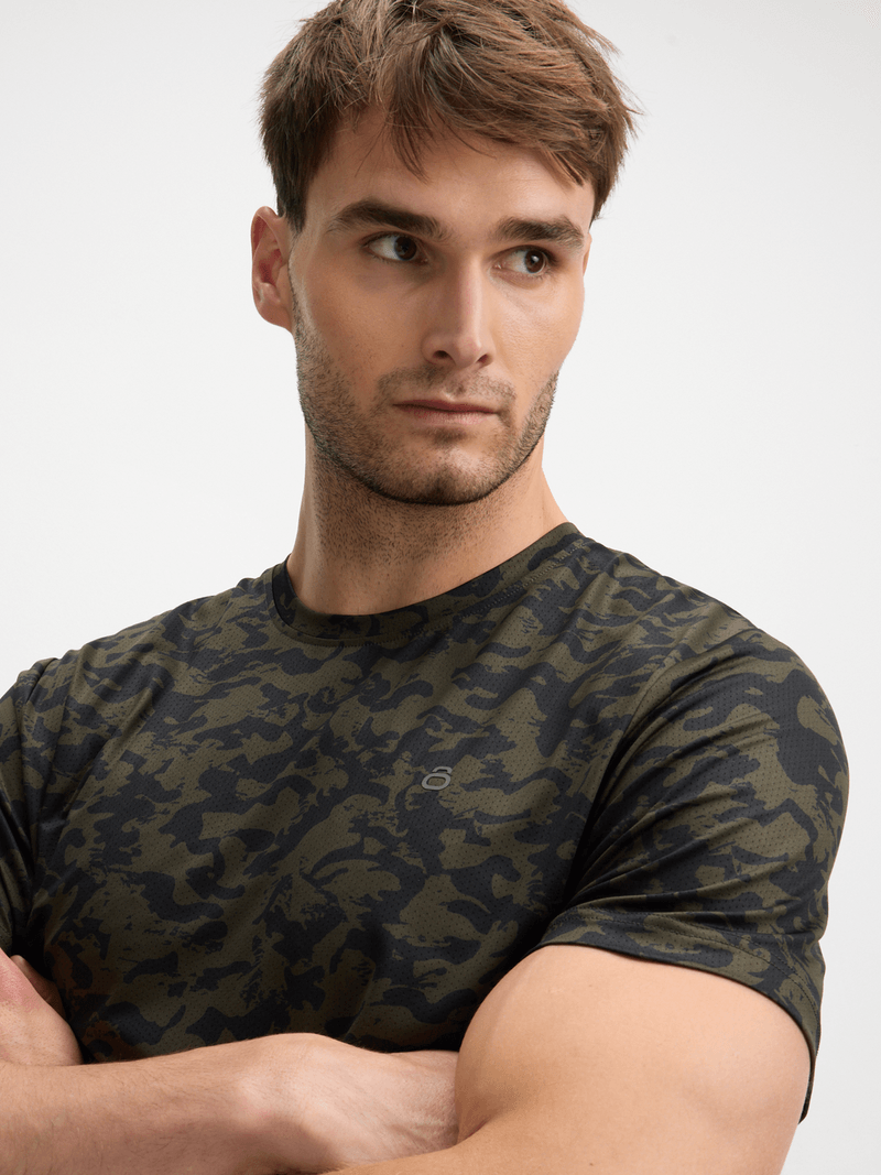 TS Men&#39;s Run Your Pace All-Over Print Fatigue Performance Tee