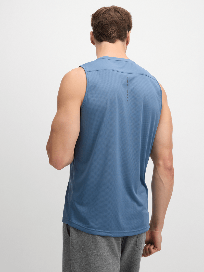 TS Men&#39;s Performance Periwinkle Musclehugger Vest - Athletic Fit, Quick-Dry Fabric