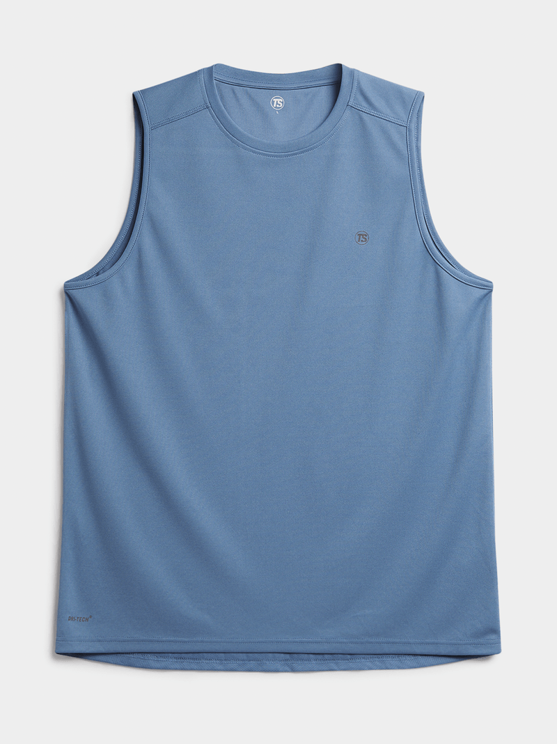 TS Men's Performance Periwinkle Musclehugger Vest - Athletic Fit, Quick-Dry Fabric