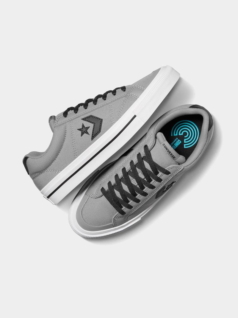 Converse Men&#39;s Sport Casual Suede Canvas Sneakers - Grey, Black, White