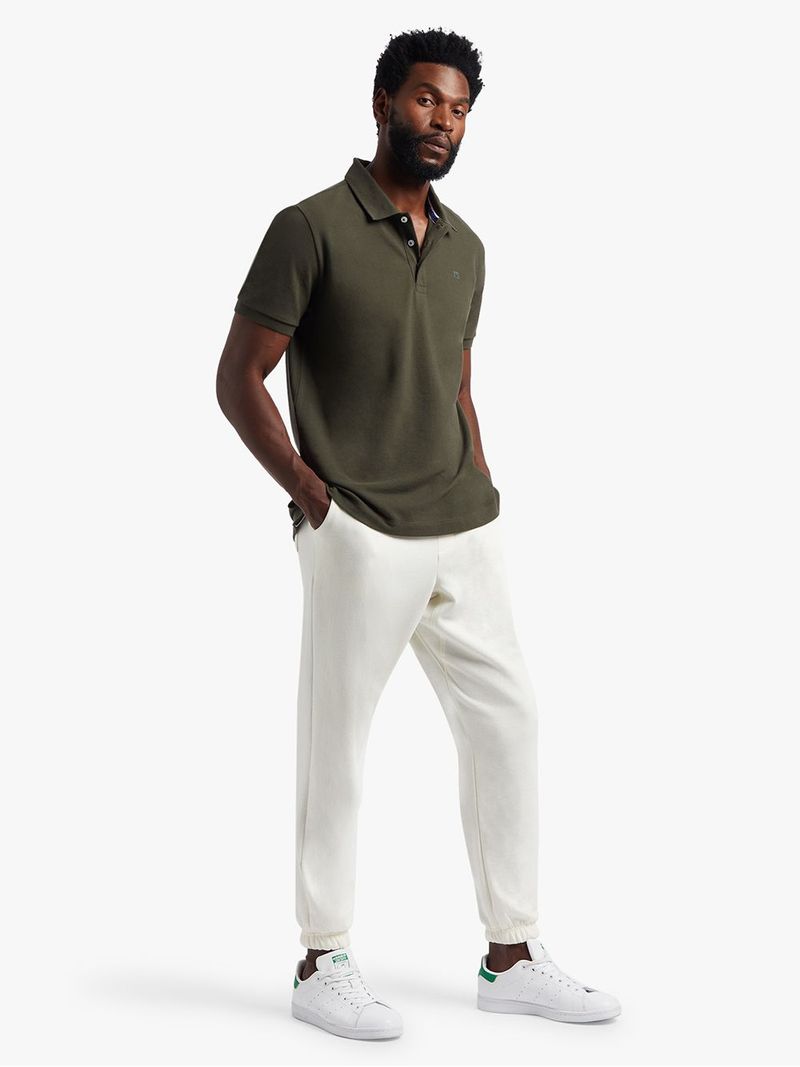 Men's TS Everyday Pique Olive Green Golfer Polo Shirt for Casual Wear