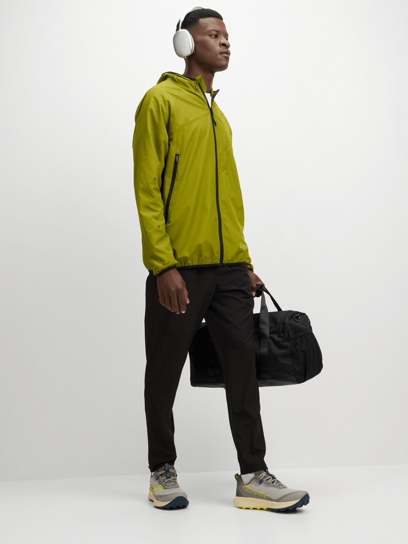 TS Men's Agility Avo Green Lightweight Quick-Dry Running Jacket with Secure Pockets