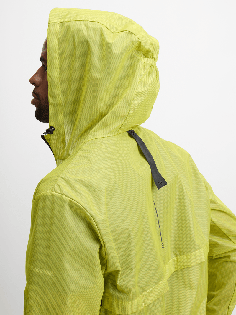 TS Men&#39;s Summit Marathon Ultralight Lime Running Jacket: Vented, Water-Resistant, Wind-Blocking