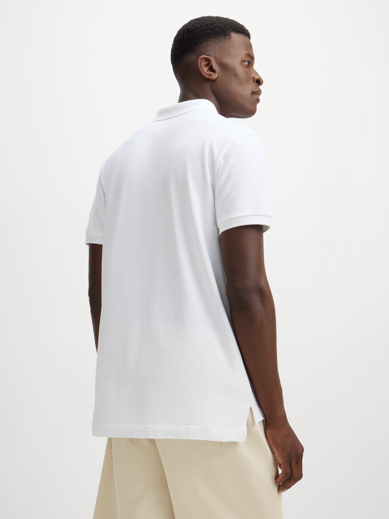 TS Men&#39;s Everyday Pique White Golfer Polo - Classic Sporty Comfort
