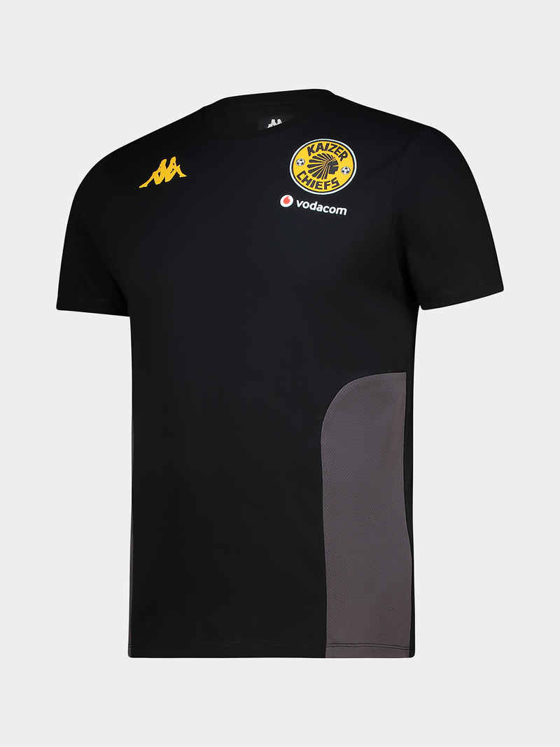 Kappa Men&#39;s Kaizer Chiefs Millido Performance Travel Tee - Black Comfort Shirt