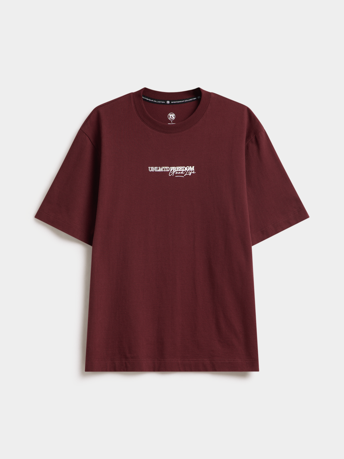 Men&#39;s Stylish Maroon Graphic Tee: Premium Cotton Comfort, Short Sleeve Casual Top
