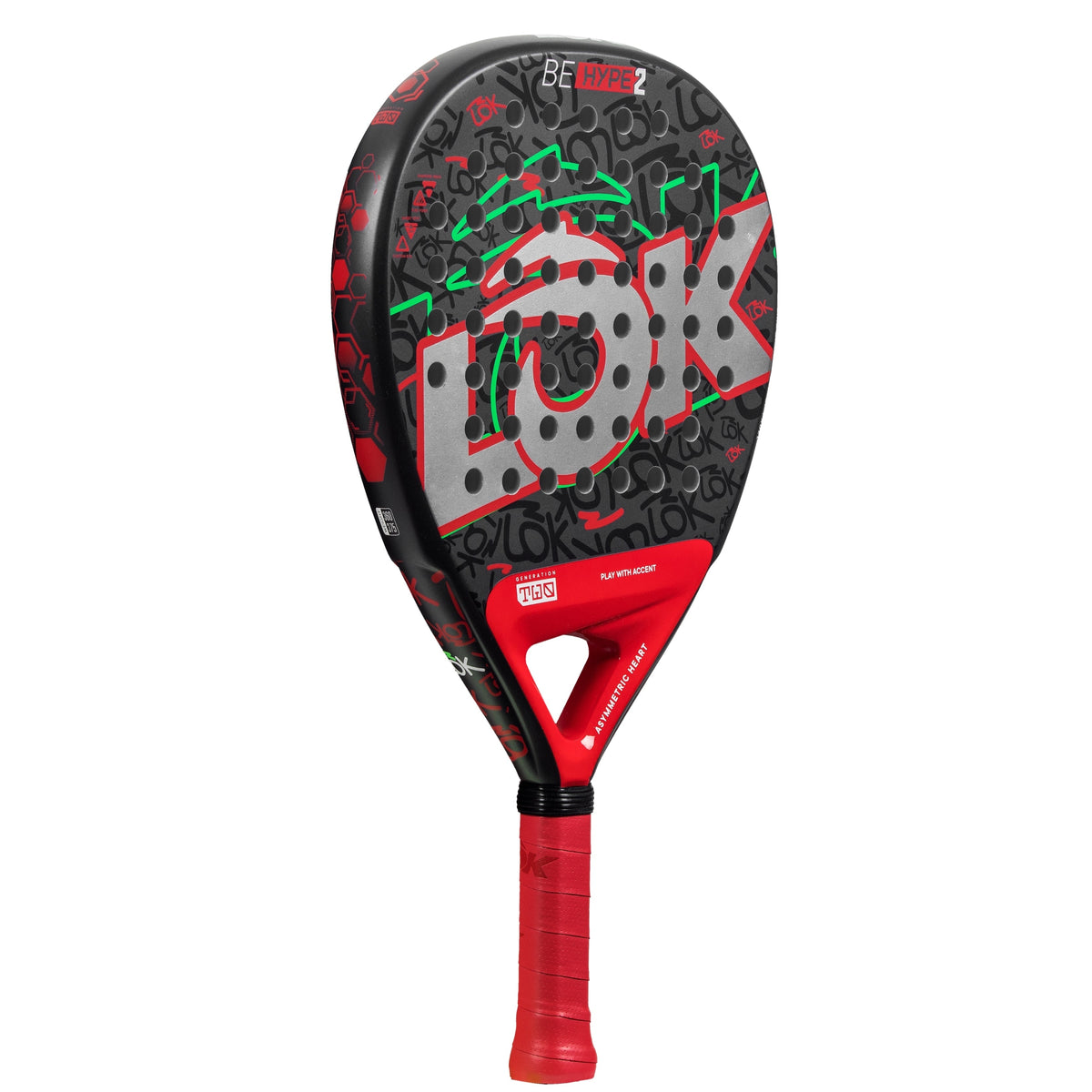 LOK Be Hype Gen 2 Padel Racket - Red - Right