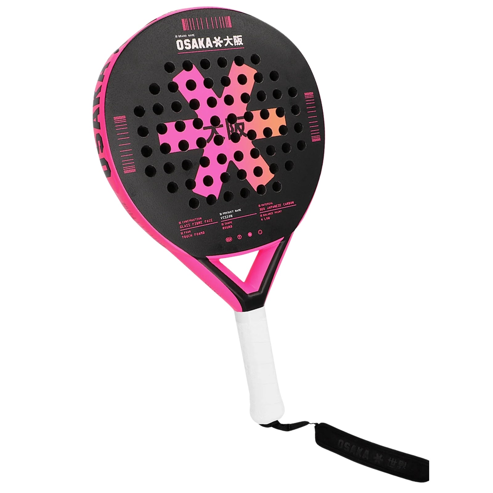 Osaka Vision Control Padel Racket - Fluo Pink - Cover