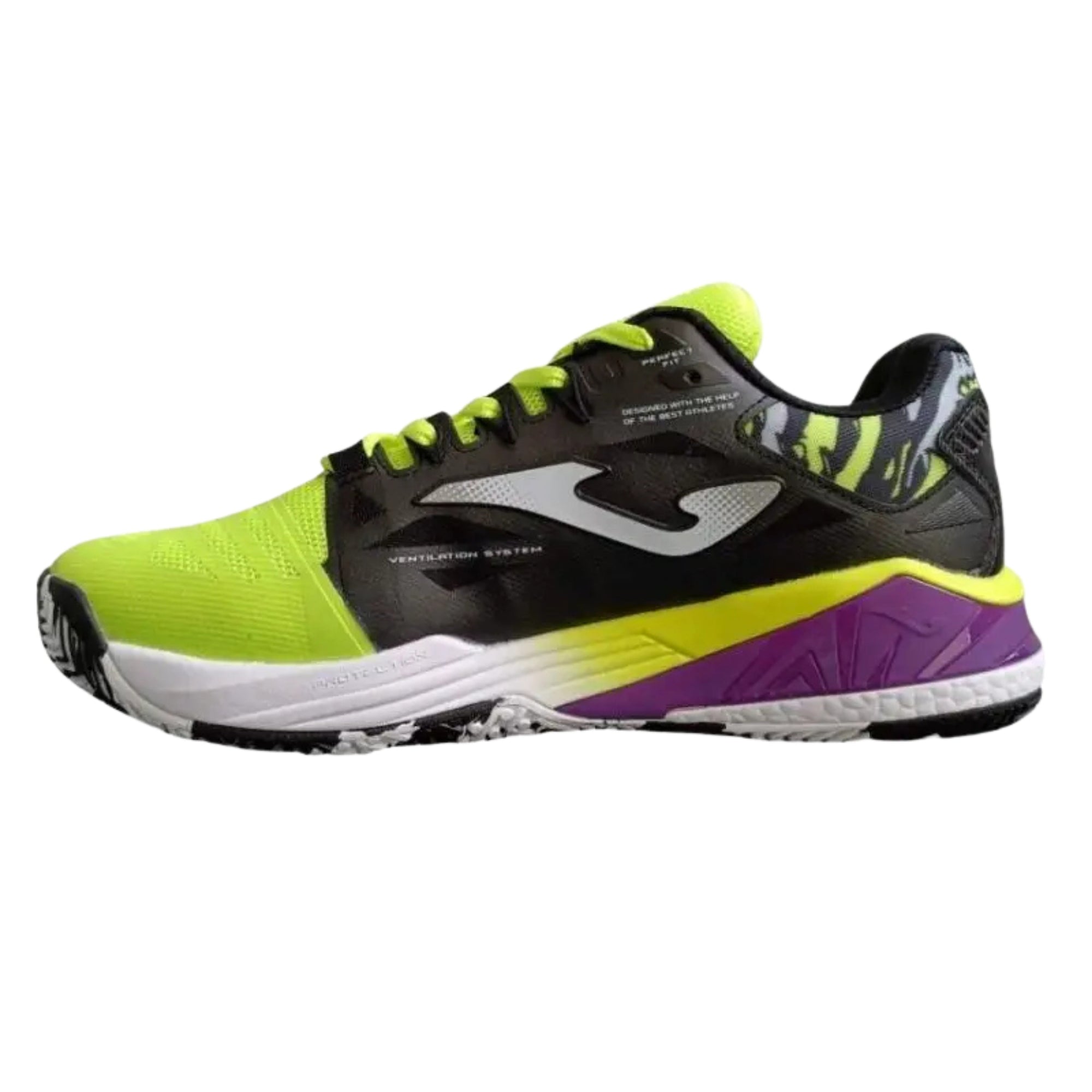 Joma Spin Men 2509 Padel Shoes - Black/Yellow - Cover