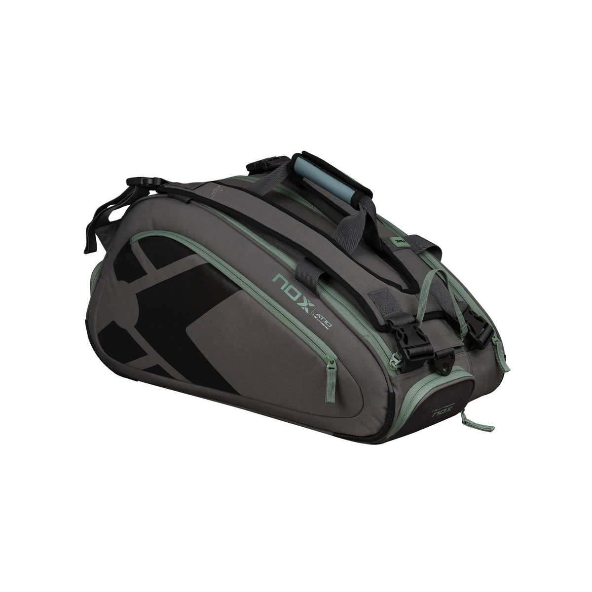 NOX AT10 Team Padel Bag - Grey/Green - Right