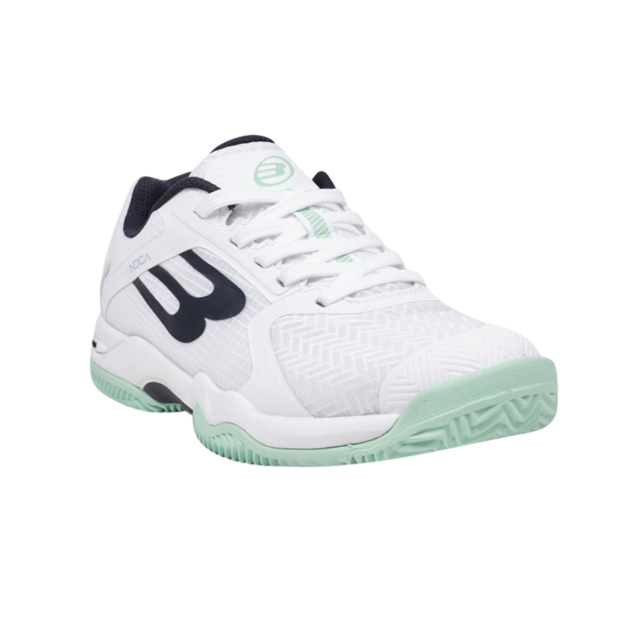 Bullpadel Indiga W 25V Padel Shoes - White/Turquoise - Cover