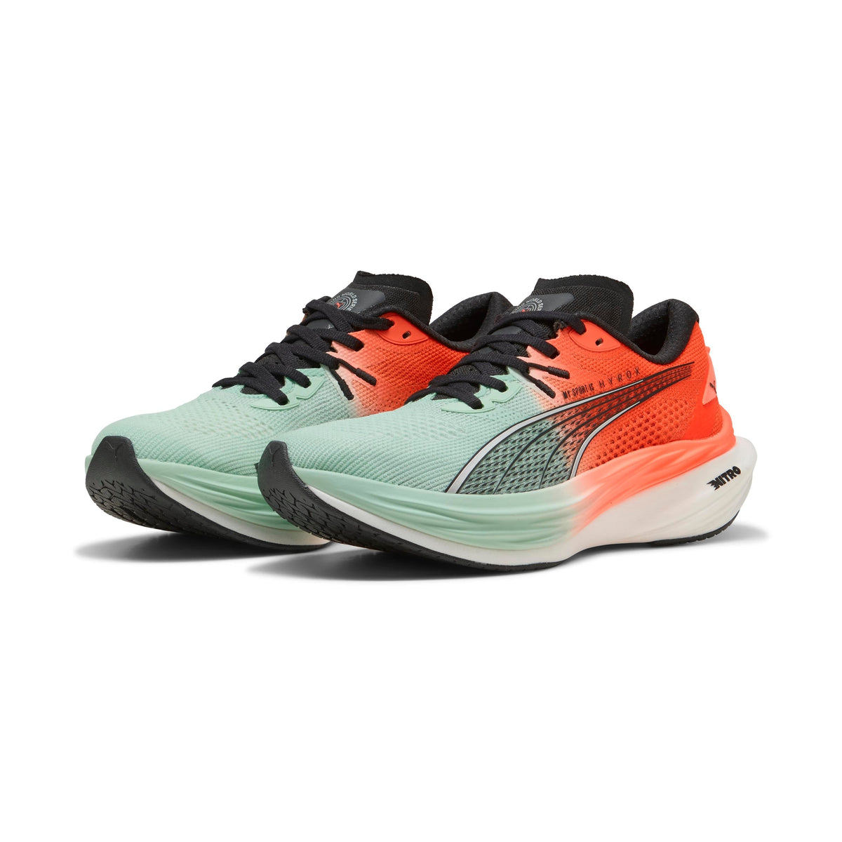 Puma Deviate NITRO 3 HYROX AH25 Mint Melt-Glowing Red Women