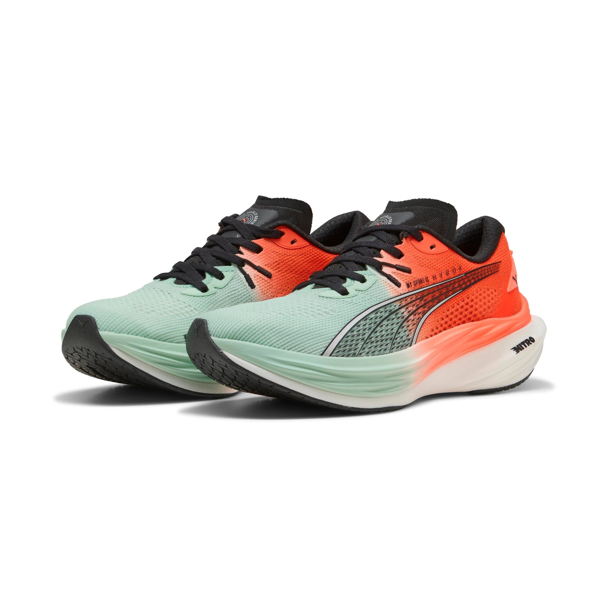 Puma Deviate NITRO 3 HYROX AH25 Mint Melt-Glowing Red Women