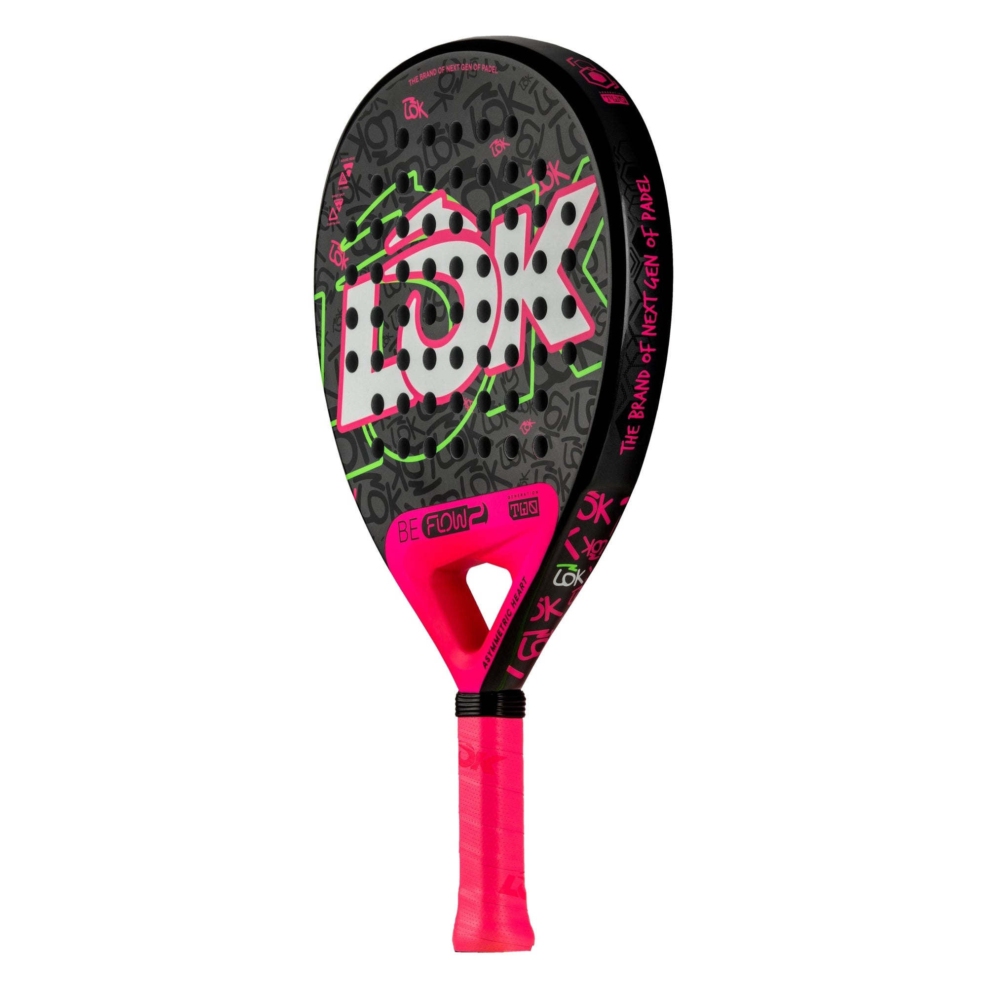 LOK Be Flow Gen 2 Padel Racket - Pink- Left