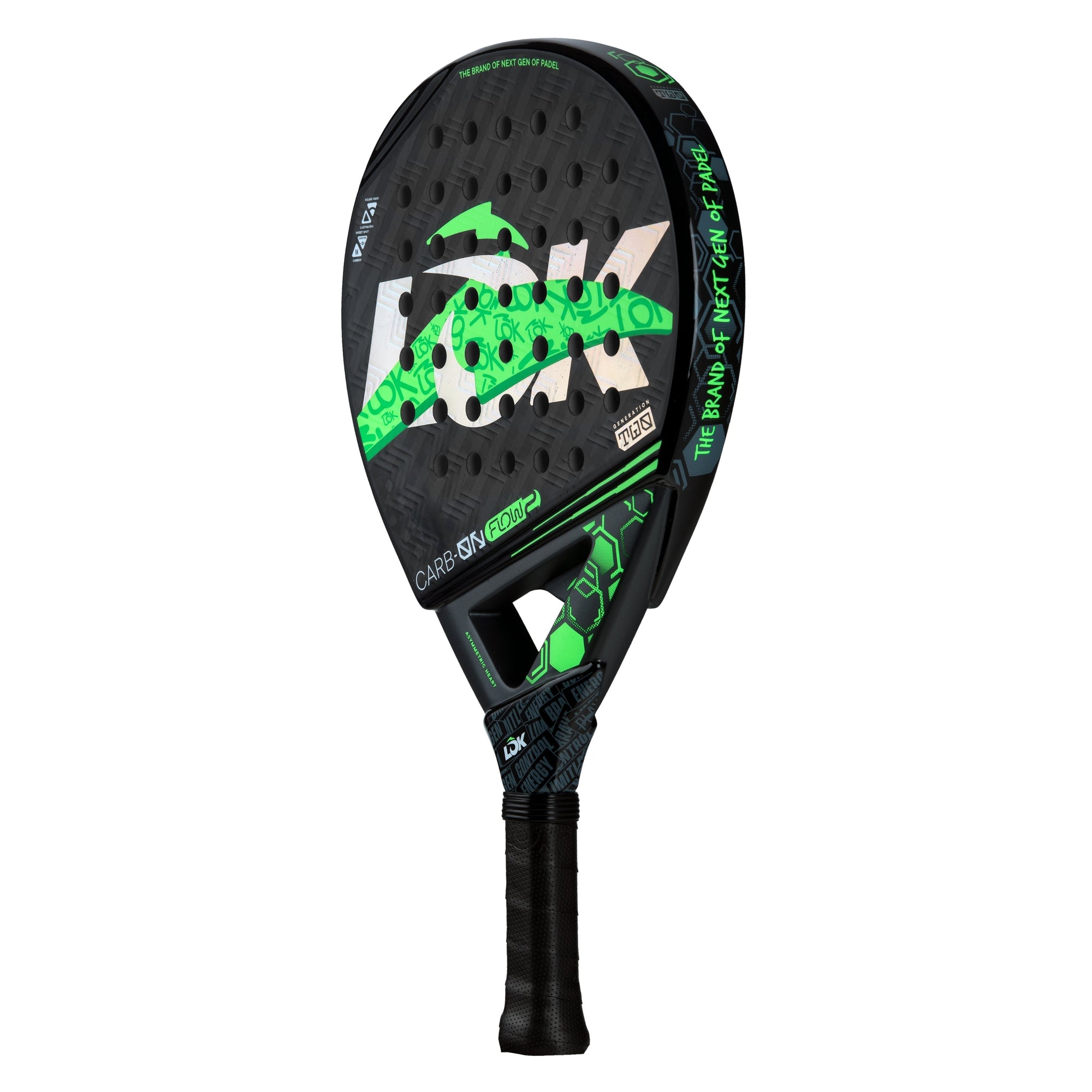 LOK Carb-On Flow Gen 2 Padel Racket - Left