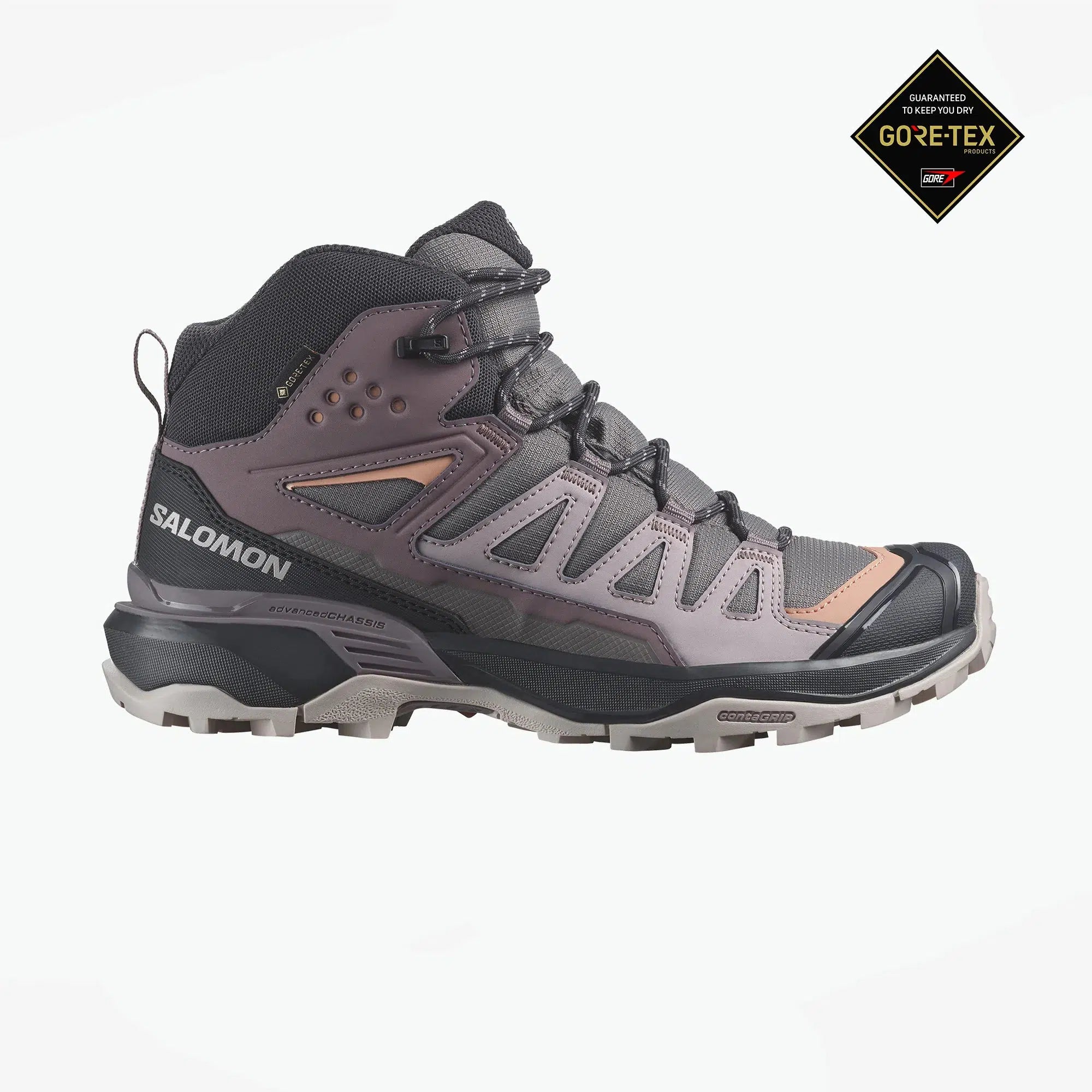 Salomon Ladies X-Ultra 360 Mid GTX Waterproof Hiking Boots for Women
