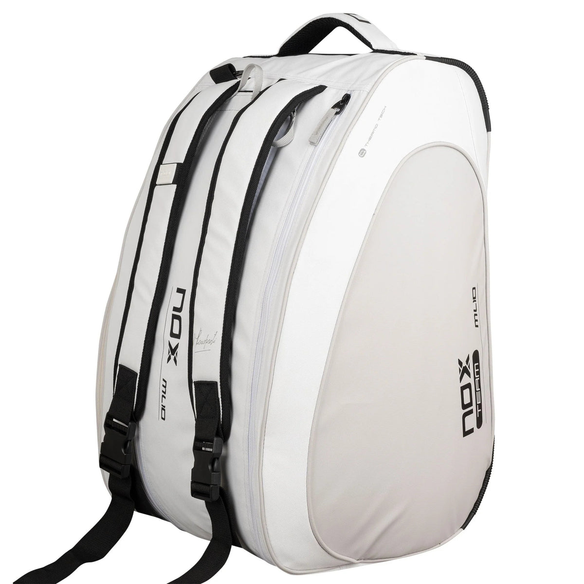 NOX ML10 Team Padel Bag - White/Grey - Straps