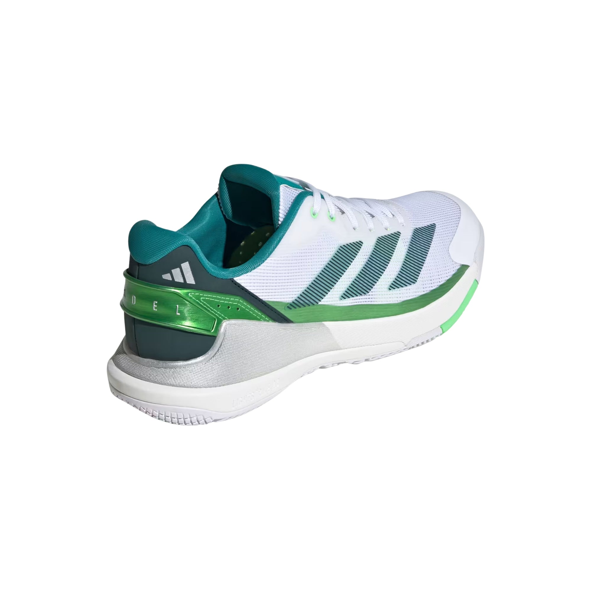 Adidas Crazyquick Lightstrike Padel Shoes - White/Aurora Ivy - Outside