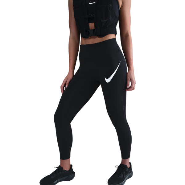 Nike Tempo Swoosh Run High-Waisted 7/8 Leggings Black