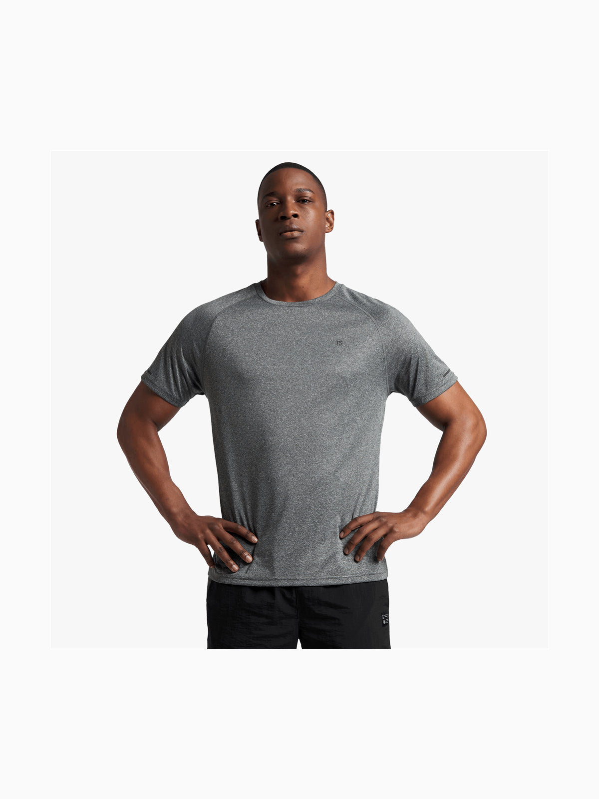 TS Men&#39;s Dri-Tech Grey Melange Performance Top – Stay Dry, Visible, Comfortable