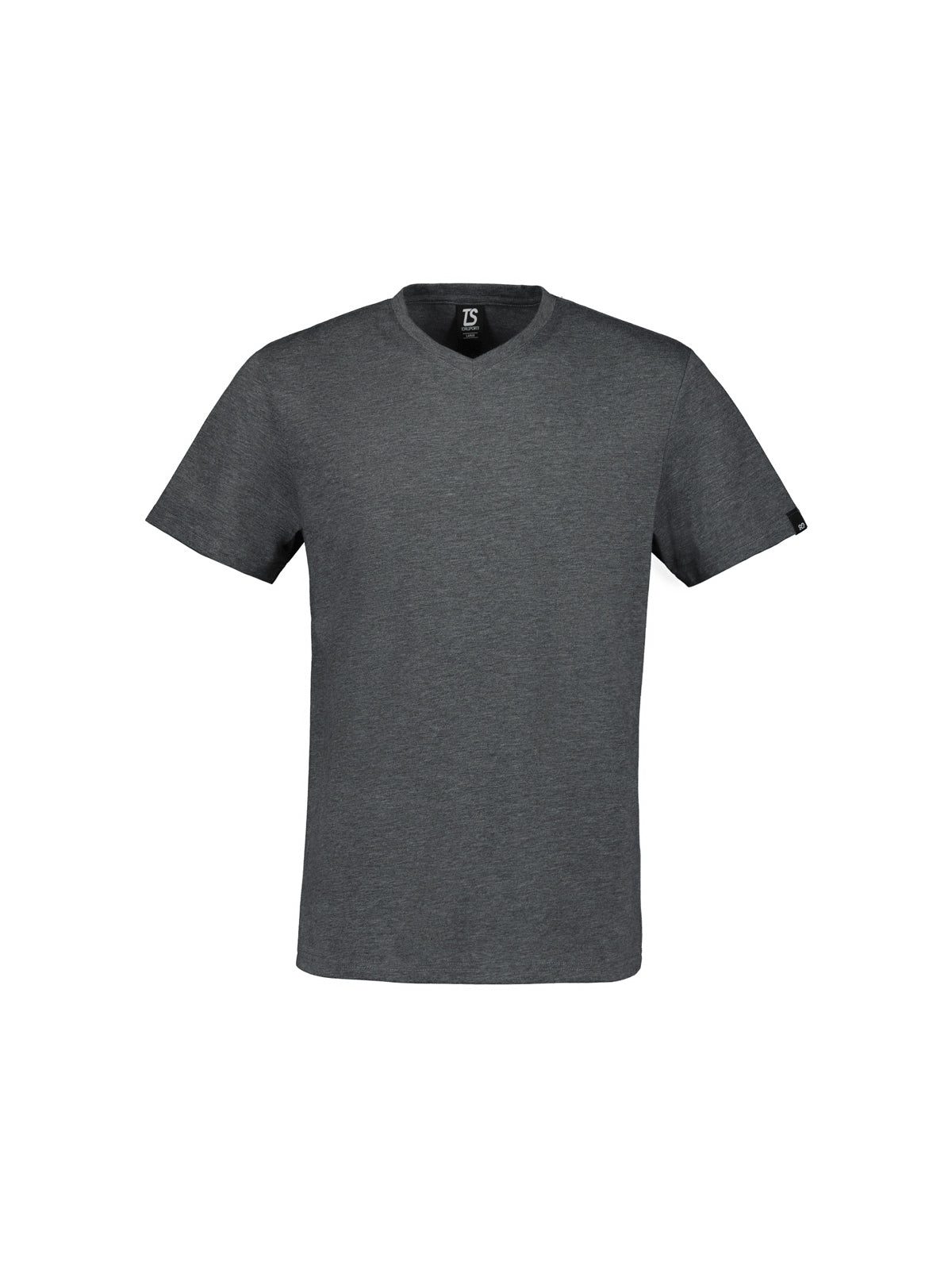 TS Men&#39;s Everyday V-Neck Charcoal Melange Tee – Soft, Comfortable, Stylish, Versatile