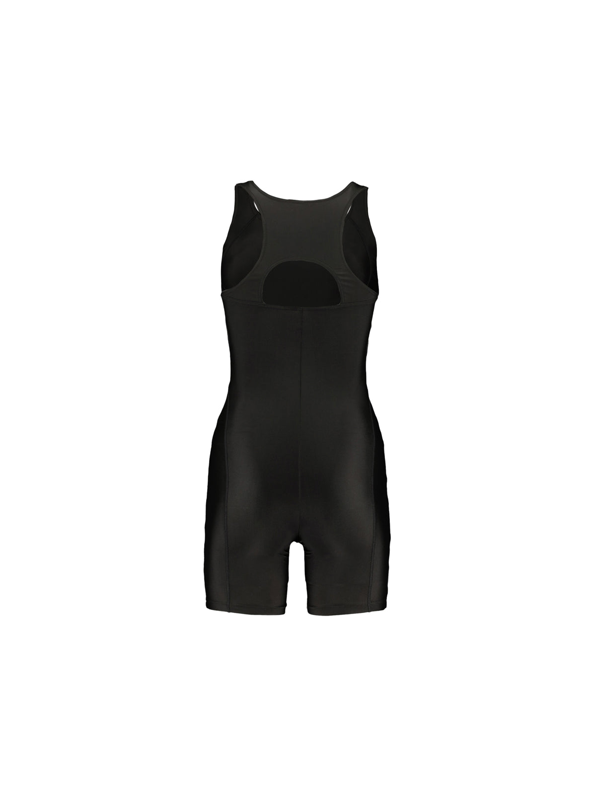 Women&#39;s Classic Black Boyleg Swimsuit - Ultimate Comfort, Full Coverage Swimwear