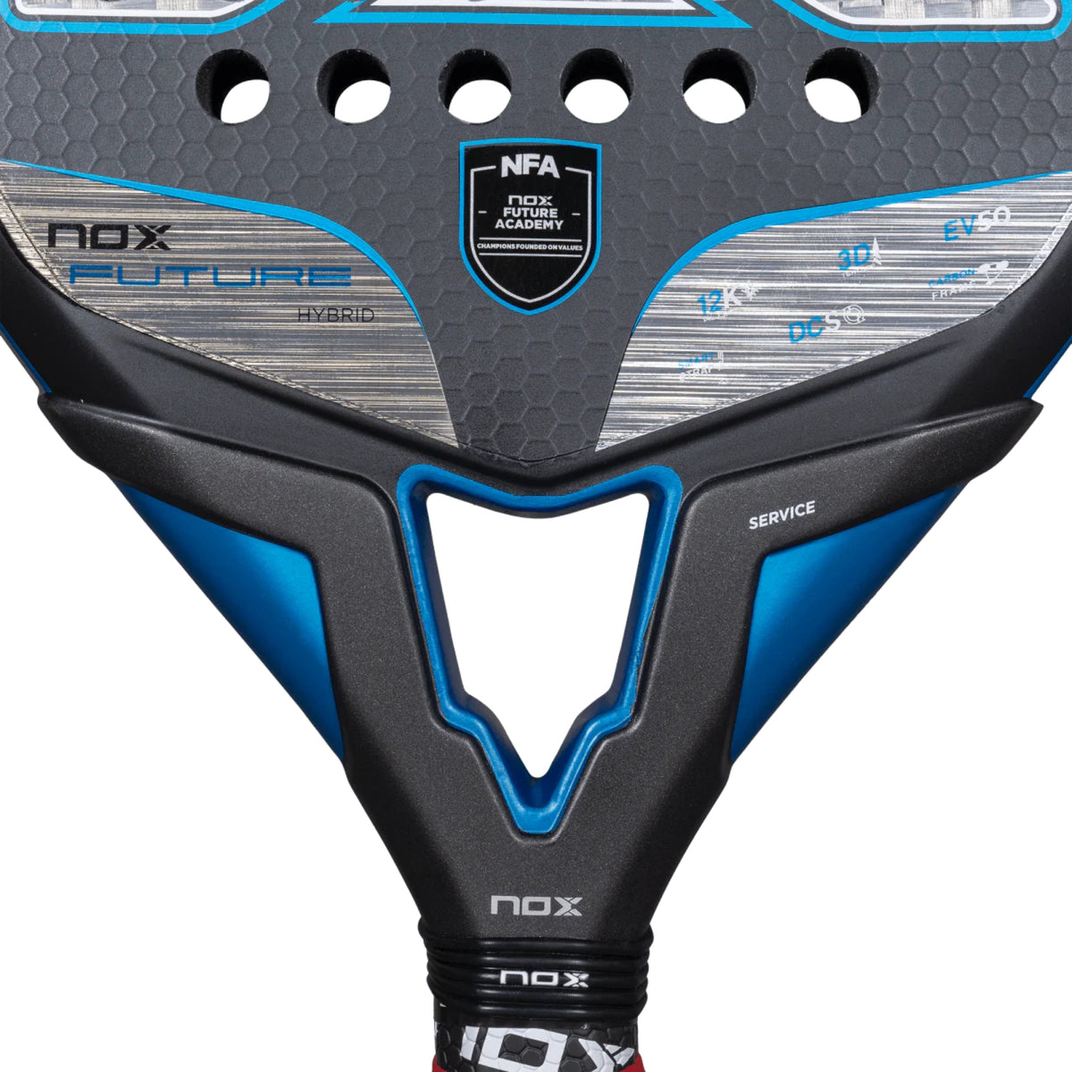 NOX Future Series Hybrid 12K Alum Padel Racket - Heart